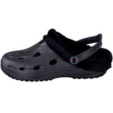Duflex Clogs Winter schwarz mit schwarzem Innenfutter