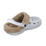 Duflex Clogs Winter weiss mit naturfarbenem Innenfutter