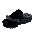 Duflex Clogs Winter schwarz mit schwarzem Innenfutter