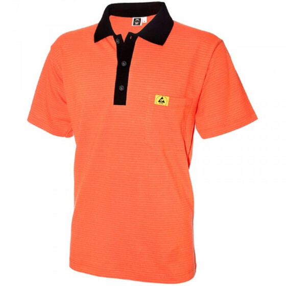 MIMOZA ESD Poloshirt orange-schwarz L