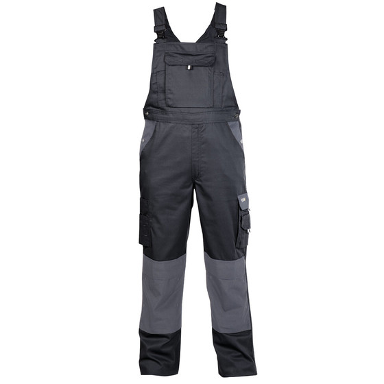 DASSY Latzhose VERSAILLES zweifarbig mit Kniepolstertaschen schwarz-grau 60